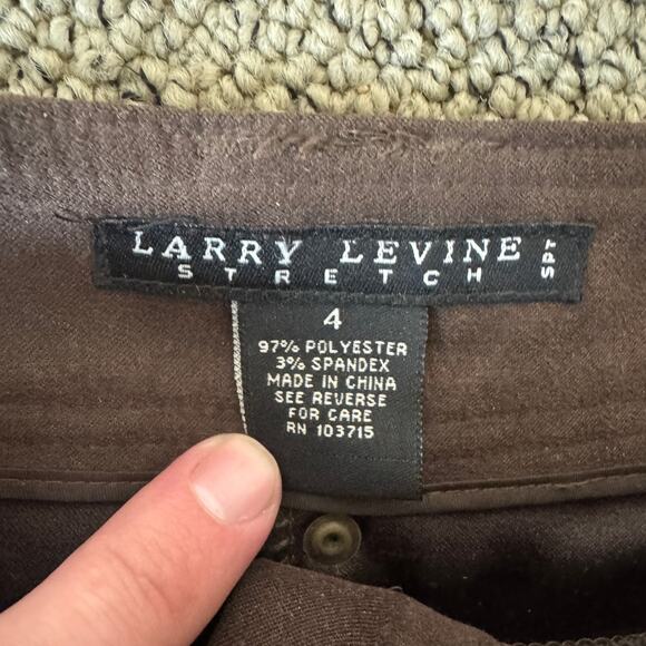 Larry Levine Designer Stretch Brown Suede Midi Skirt US Womens 4 - Picture 3 of 5